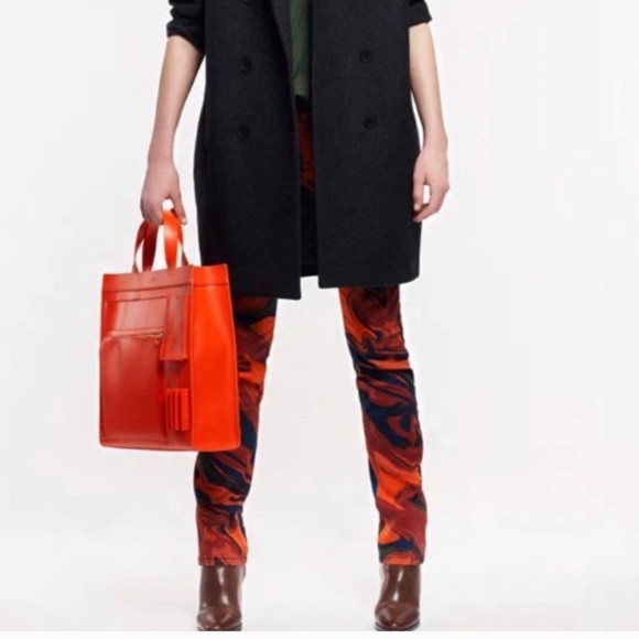 kate spade Pants - Kate Spade Saturday Hot Lava Skinny Watercolor Denim Size 29